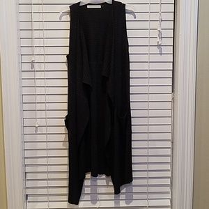 Dark grey Cardigan Vest, sleeveless